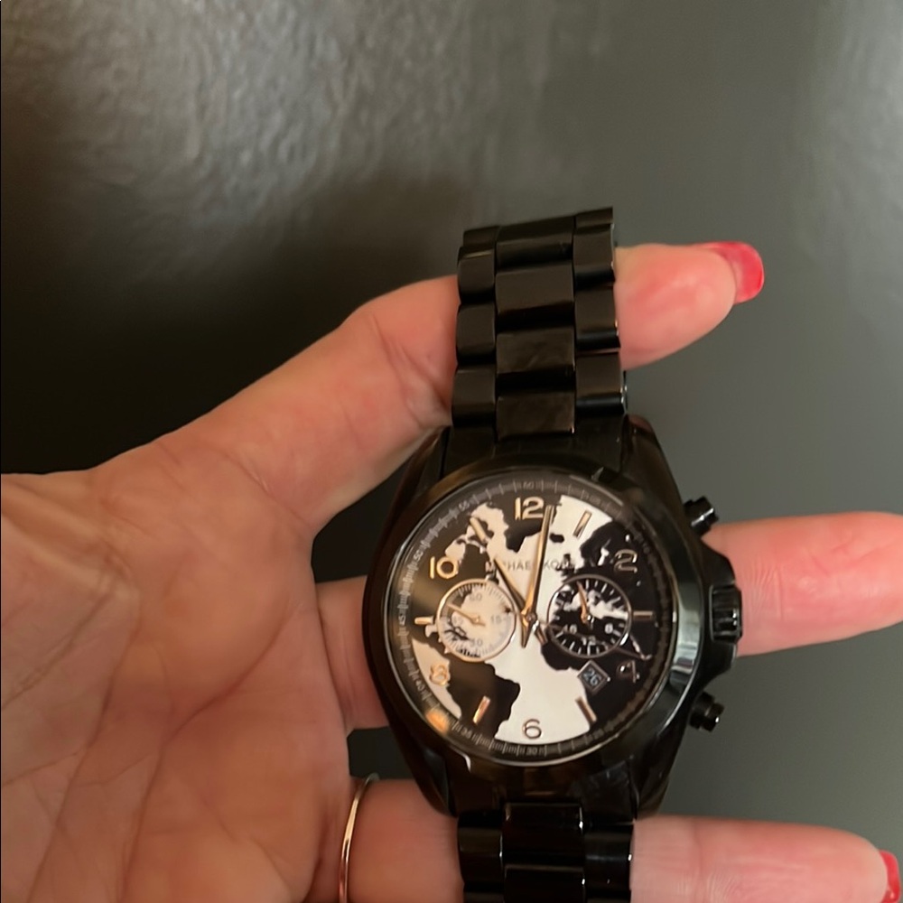 Michael Kors stop world hunger Black and White Watch